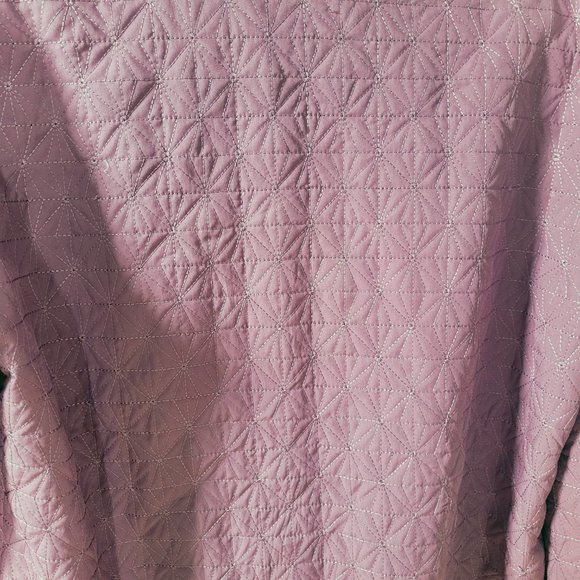 Purple Quilted Coat Alfred Dunner Embroidered Shaket - Picture 6 of 7